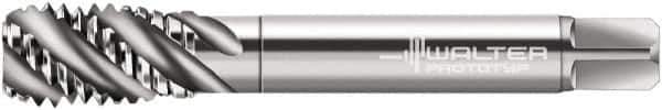 Walter-Prototyp - 3/4-16 UNF 4 Flute 2B Bottoming Spiral Flute Tap - Cobalt, Bright Finish, 4-1/4" OAL, Right Hand Flute, Right Hand Thread, Series A2356760 - USA Tool & Supply