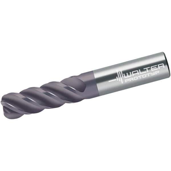 Walter-Prototyp - 16mm, 4 Flute, Single End, Solid Carbide, 4mm Corner Radius End Mill - 145mm OAL, 45° Helix, Right Hand Flute, 90mm LOC, Right Hand Cut - USA Tool & Supply