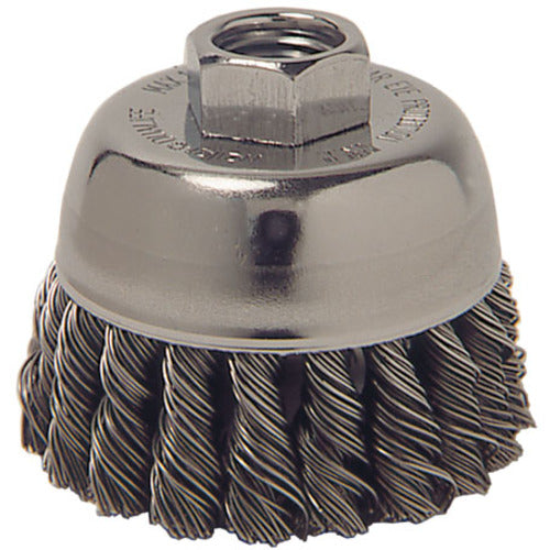 Vortec Pro 3″ Knot Wire Cup Brush, .020″ Steel Fill, 5/8″-11 UNC Nut - USA Tool & Supply