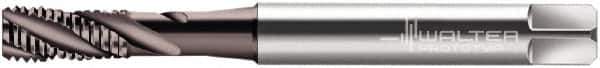 Walter-Prototyp - M8x1.25 Metric 4 Flute 6HX Bottoming Spiral Flute Tap - Cobalt, Hardlube Finish, 90mm OAL, Right Hand Flute, Right Hand Thread, Series 2051062 - USA Tool & Supply