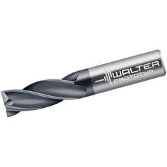 Walter-Prototyp - 7/16", 25.4mm LOC, 1/2" Shank Diam, 3-1/2" OAL, 4 Flute, Solid Carbide Square End Mill - Single End, TiAlN Finish, Spiral Flute, 30° Helix, Centercutting, Right Hand Cut, Right Hand Flute - USA Tool & Supply
