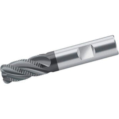 Walter-Prototyp - 8mm Diam, 19mm LOC, 4 Flute Solid Carbide 1mm Corner Radius Roughing End Mill - TiAlN Finish, 63mm OAL, 8mm Shank Diam, Single End, Centercutting, 40° Helix - USA Tool & Supply