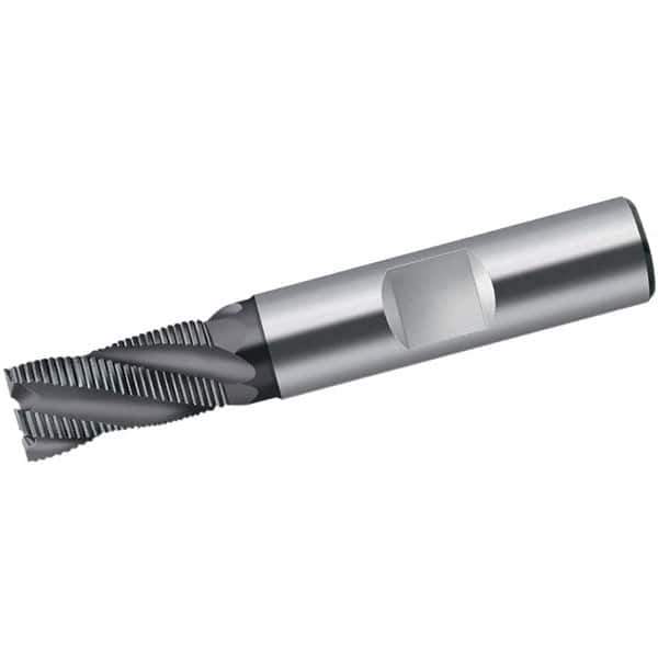 Walter-Prototyp - 10mm Diam, 22mm LOC, 4 Flute Solid Carbide 0.4mm Corner Radius Roughing End Mill - TiAlN Finish, 72mm OAL, 10mm Shank Diam, Single End, Extended Reach, Centercutting, 30° Helix - USA Tool & Supply