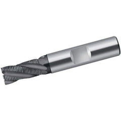 Walter-Prototyp - 14mm Diam, 26mm LOC, 4 Flute Solid Carbide 0.4mm Corner Radius Roughing End Mill - TiAlN Finish, 83mm OAL, 14mm Shank Diam, Single End, Extended Reach, Centercutting, 30° Helix - USA Tool & Supply