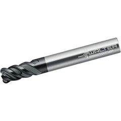 Walter-Prototyp - 12mm, 4 Flute, Single End, Solid Carbide, 2mm Corner Radius End Mill - 83mm OAL, 50° Helix, Right Hand Flute, 26mm LOC, Right Hand Cut - USA Tool & Supply