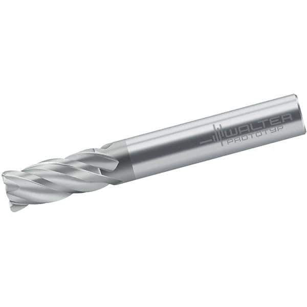 Walter-Prototyp - 8mm, 4 Flute, Single End, Solid Carbide, 0.5mm Corner Radius End Mill - 63mm OAL, Right Hand Flute, 19mm LOC, Right Hand Cut - USA Tool & Supply