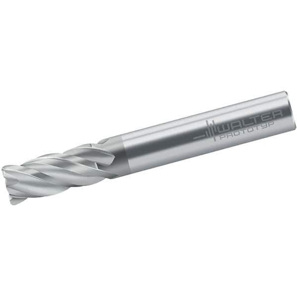 Walter-Prototyp - 10mm, 4 Flute, Single End, Solid Carbide, 1mm Corner Radius End Mill - 72mm OAL, Right Hand Flute, 22mm LOC, Right Hand Cut - USA Tool & Supply