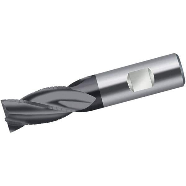 Walter-Prototyp - 10mm Diam, 22mm LOC, 4 Flute Solid Carbide 45° Corner Chamfer Roughing End Mill - AlCrN Finish, 72mm OAL, 10mm Shank Diam, Single End, Centercutting, 30° Helix - USA Tool & Supply