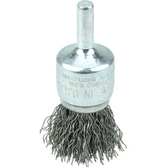 Vortec Pro 3/4″ Crimped Wire End Brush, .014″ Steel Fill, 1/4″ Stem - USA Tool & Supply
