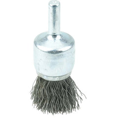 Vortec Pro 3/4″ Crimped Wire End Brush, .0104″ Steel Fill, 1/4″ Stem - USA Tool & Supply