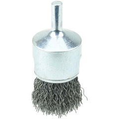 Vortec Pro 1″ Crimped Wire End Brush, .014″ Steel Fill, 1/4″ Stem - USA Tool & Supply
