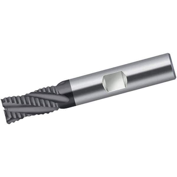 Walter-Prototyp - 5/8" Diam, 1-1/4" LOC, 4 Flute Solid Carbide 0.38mm Corner Radius Roughing End Mill - TiAlN Finish, 3-1/2" OAL, 5/8" Shank Diam, Single End, Centercutting, 40° Helix - USA Tool & Supply