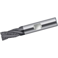 Walter-Prototyp - 5/8" Diam, 1-1/4" LOC, 4 Flute Solid Carbide 0.38mm Corner Radius Roughing End Mill - TiAlN Finish, 3-1/2" OAL, 5/8" Shank Diam, Single End, Centercutting, 40° Helix - USA Tool & Supply