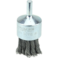 Vortec Pro 1″ Knot Wire End Brush, 1/4″ Stem, .020″ Steel Fill, 1/4″ Stem - USA Tool & Supply