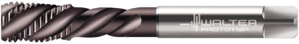 Walter-Prototyp - M18x2.50 Metric 4 Flute 6HX Modified Bottoming Spiral Flute Tap - Powdered Metal, Hardlube Finish, 125mm OAL, Left Hand Flute, Left Hand Thread, Series EP2056382 - USA Tool & Supply