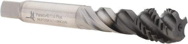 Walter-Prototyp - 5/8-11 UNC 4 Flute 2B Modified Bottoming Spiral Flute Tap - Powdered Metal, Hardlube Finish, 110.01mm OAL, Right Hand Flute, Right Hand Thread, Series AEP2256302 - USA Tool & Supply