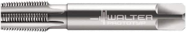 Walter-Prototyp - 1/16-27 NPT Thread, 3 Flute Standard Pipe Tap - 80mm OAL, 14mm Thread Length, 0.315" Shank Diam, Bright Finish, Cobalt - Exact Industrial Supply