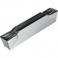 Walter - 3GX16 UF4 Grade WKP23S, 3mm Cutting Width Carbide Grooving Insert - 2mm Max Depth of Cut, Neutral, 0.3mm Corner Radius, Al2O3/TiN Finish - USA Tool & Supply