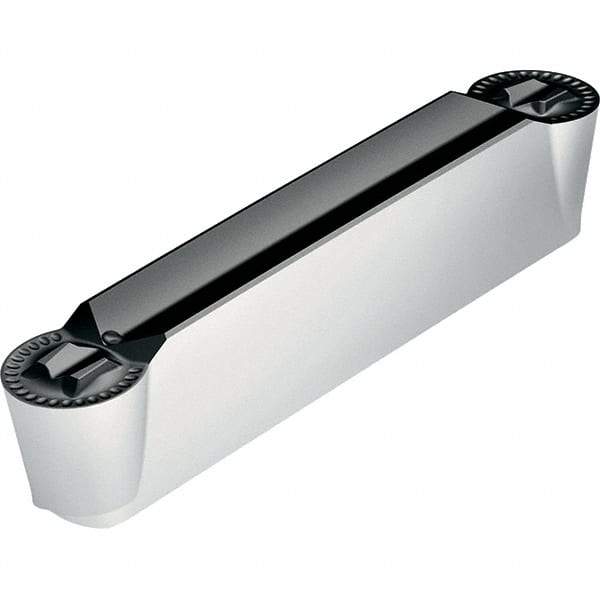 Walter - 2GX24 RD4 Grade WKP23S, 3.18mm Cutting Width Carbide Grooving Insert - 1.5mm Max Depth of Cut, Neutral, 1.6mm Corner Radius, Al2O3/TiN Finish - USA Tool & Supply