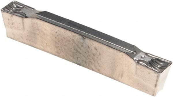 Walter - 2E318N03GX UF4 Grade WSM33S, 3.18mm Cutting Width Carbide Grooving Insert - 2mm Max Depth of Cut, Neutral, 0.3mm Corner Radius, TiAlN/Al2O3/ZrCN Finish - USA Tool & Supply