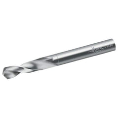 Walter-Titex - 7.9mm 118° Spiral Flute Solid Carbide Screw Machine Drill Bit - Bright Finish, Right Hand Cut, 37mm Flute Length, 79mm OAL, Form V+A Point, Straight Shank - USA Tool & Supply