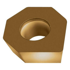 Walter - ODHX0605 A57 Grade WAK15 Carbide Milling Insert - TiCN/Al2O3/TiN Finish, 0.2189" Thick, 5/8" Inscribed Circle - USA Tool & Supply