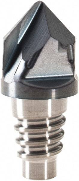 Walter-Prototyp - H1E Carbide Chamfer Milling Tip Insert - TiAlN Finish, 2 Flutes, 16mm Cutting Diam, 7.5mm Depth of Cut, 18.1mm Extension - USA Tool & Supply