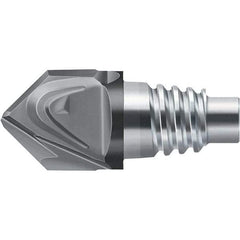 Walter-Prototyp - H1E Carbide Chamfer Milling Tip Insert - TiAlN Finish, 2 Flutes, 12mm Cutting Diam, 8mm Depth of Cut, 14mm Extension - USA Tool & Supply