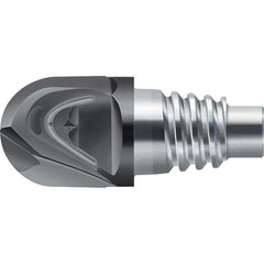 Walter-Prototyp - H1E Carbide Ball Nose Milling Tip Insert - TiAlN Finish, 2 Flutes, 10mm Cutting Diam, 8mm Depth of Cut, 11.8mm Extension, 0.1969" Cnr Rad - USA Tool & Supply