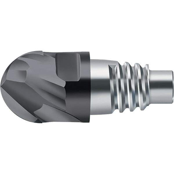Walter-Prototyp - H8E Carbide Ball Nose Milling Tip Insert - TiAlN Finish, 2 Flutes, 10mm Cutting Diam, 5.5mm Depth of Cut, 12.4mm Extension, 0.1969" Cnr Rad - USA Tool & Supply