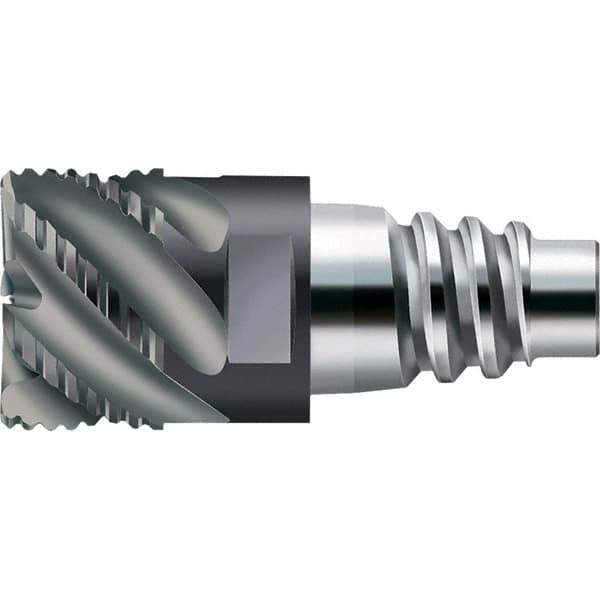 Walter-Prototyp - AH3E Carbide End Milling Tip Insert - TiAlN Finish, 6 Flutes, 15.88mm Cutting Diam, 8.51mm Depth of Cut, 18.69mm Extension, 1/64" Cnr Rad - USA Tool & Supply
