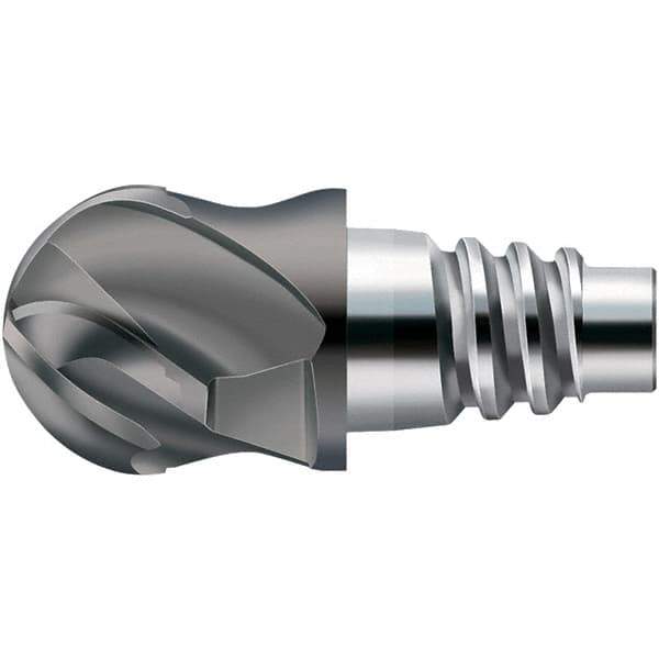 Walter-Prototyp - H8E Carbide Ball Nose Milling Tip Insert - TiAlN Finish, 4 Flutes, 12mm Cutting Diam, 6.5mm Depth of Cut, 14.5mm Extension, 0.2362" Cnr Rad - USA Tool & Supply