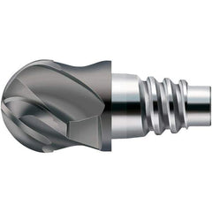 Walter-Prototyp - H8E Carbide Ball Nose Milling Tip Insert - TiAlN Finish, 4 Flutes, 12mm Cutting Diam, 6.5mm Depth of Cut, 14.5mm Extension, 0.2362" Cnr Rad - USA Tool & Supply