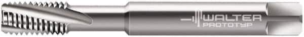 Walter-Prototyp - M5x0.80 Metric 3 Flute 6H Modified Bottoming Spiral Flute Tap - Solid Carbide, Bright Finish, 70mm OAL, Right Hand Flute, Right Hand Thread, Series 804101 - USA Tool & Supply