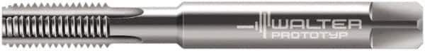 Walter-Prototyp - M8x1.25 Metric 6HX 4 Flute Bright Finish Solid Carbide Straight Flute Machine Tap - Modified Bottoming, Right Hand Thread, 90mm OAL, 22mm Thread Length, Oversize, Through Coolant - USA Tool & Supply