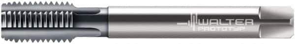 Walter-Prototyp - 1-1/2 - 11" BSPP, 6 Flutes, Modified Bottoming Chamfer, TiCN Coated, Powdered Metal British Standard Pipe Tap - 1.4173" Shank Diam, 1.1417" Square Size, Series E2436406 - Exact Industrial Supply