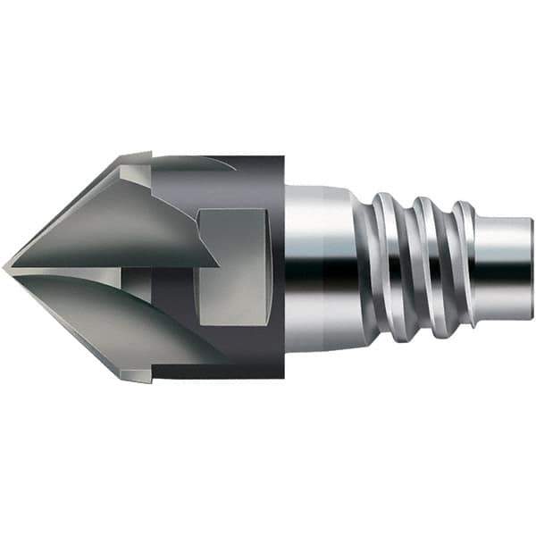 Walter-Prototyp - AH3E Carbide Chamfer Milling Tip Insert - TiAlN Finish, 8 Flutes, 15.88mm Cutting Diam, 6.5mm Depth of Cut, 18.69mm Extension - USA Tool & Supply