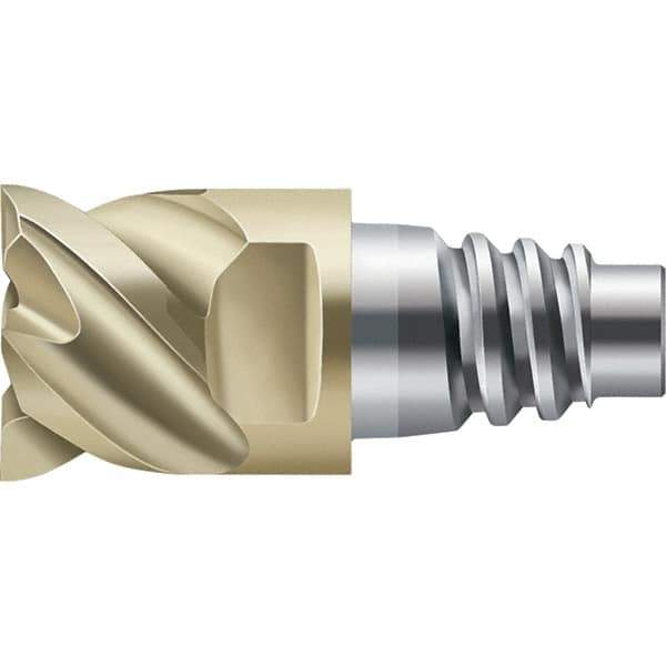 Walter-Prototyp - H4E Carbide End Milling Tip Insert - TiAlN/ZrN Finish, 4 Flutes, 10mm Cutting Diam, 4.75mm Depth of Cut, 12.4mm Extension - USA Tool & Supply