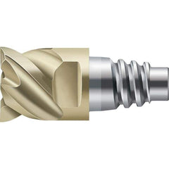 Walter-Prototyp - H4E Carbide End Milling Tip Insert - TiAlN/ZrN Finish, 4 Flutes, 10mm Cutting Diam, 4.75mm Depth of Cut, 12.4mm Extension - USA Tool & Supply
