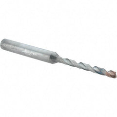 Walter-Titex - 3.2mm 140° Solid Carbide Jobber Drill - Double Coating Finish, Right Hand Cut, Spiral Flute, Straight Shank, 74mm OAL, X-treme D Point - USA Tool & Supply