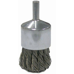 Vortec Pro 1″ Knot Wire End Brush, .014″Stainless Steel Fill, 1/4″ Stem - USA Tool & Supply