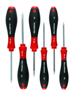 6 Piece - T6; T7; T8; T9; T10; T15 - Torx SoftFinish® Cushion Grip Screwdriver Set - USA Tool & Supply