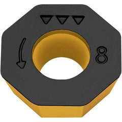 Walter - ODHX0605 A57 Grade WAK15 Carbide Milling Insert - TiCN/Al2O3/TiN Finish, 0.2189" Thick, 5/8" Inscribed Circle - USA Tool & Supply