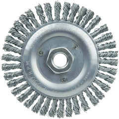 Vortec Pro 5″ Knot Wire Wheel, Stringer Bead Twist, .020″ Steel Fill, 5/8″-11 UNC Nut - USA Tool & Supply