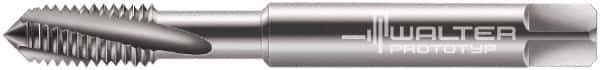 Walter-Prototyp - M10x1.50 Metric 3 Flute 6H Modified Bottoming Spiral Flute Tap - Solid Carbide, Bright Finish, 100mm OAL, Right Hand Flute, Right Hand Thread, Series 80410 - USA Tool & Supply