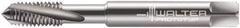 Walter-Prototyp - M8x1.25 Metric 3 Flute 6H Modified Bottoming Spiral Flute Tap - Solid Carbide, Bright Finish, 90mm OAL, Right Hand Flute, Right Hand Thread, Series 80410 - USA Tool & Supply