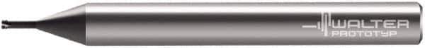 Walter-Prototyp - 0.122" Cutting Diam, 3 Flute, Solid Carbide Helical Flute Thread Mill - Internal Thread, 1.4mm LOC, 57mm OAL, 6mm Shank Diam - USA Tool & Supply