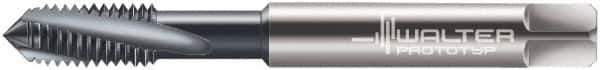 Walter-Prototyp - M5x0.80 Metric 3 Flute 6H Modified Bottoming Spiral Flute Tap - Solid Carbide, TiCN Finish, 70mm OAL, Right Hand Flute, Right Hand Thread, Series 8041006 - USA Tool & Supply