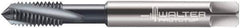 Walter-Prototyp - M5x0.80 Metric 3 Flute 6H Modified Bottoming Spiral Flute Tap - Solid Carbide, TiCN Finish, 70mm OAL, Right Hand Flute, Right Hand Thread, Series 8041006 - USA Tool & Supply