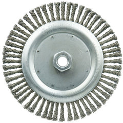 Vortec Pro 6-7/8″ Knot Wire Wheel, Stringer Bead Twist, .020″ Steel Fill, 5/8″-11 UNC Nut - USA Tool & Supply